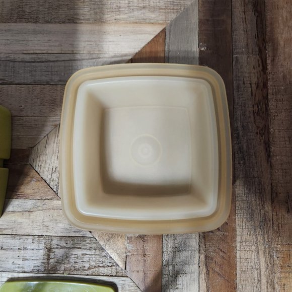 Tupperware Small Pick-A-Deli Pickle Keeper Olice Green Lid Insert 3 pc - Picture 6 of 6